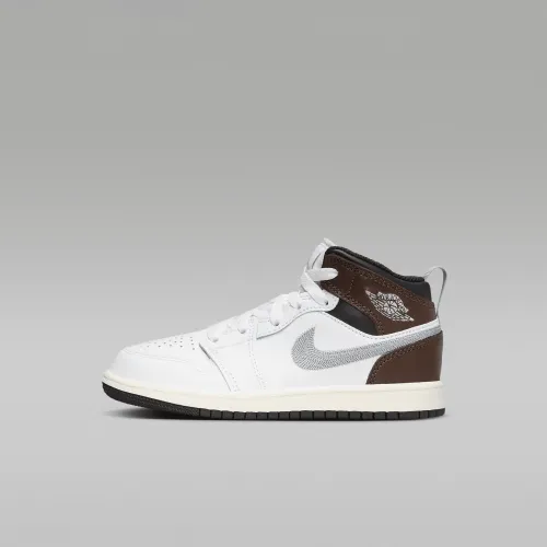 Nike Jordan 1 Mid SE Little дитячі Кросівки колір білий