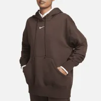 Nike Sportswear Phoenix Fleece женская оверсайз Pullover Толстовка с капюшоном цвет коричневый