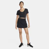 Nike One женская Dri-FIT Ultra С высокой Талией Skort цвет черный