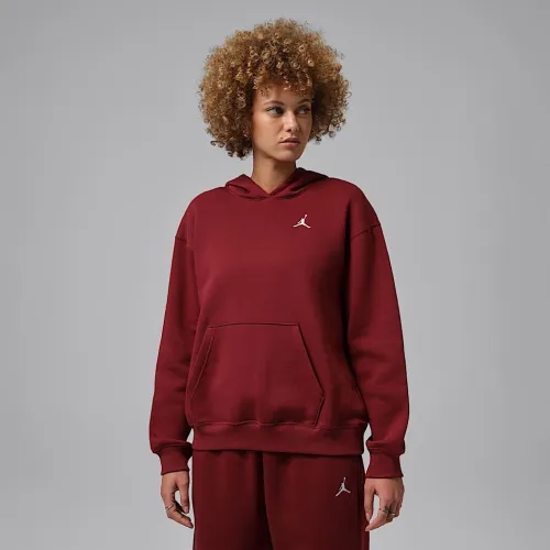 Nike Jordan Brooklyn Fleece женская Pullover Толстовка с капюшоном цвет красный