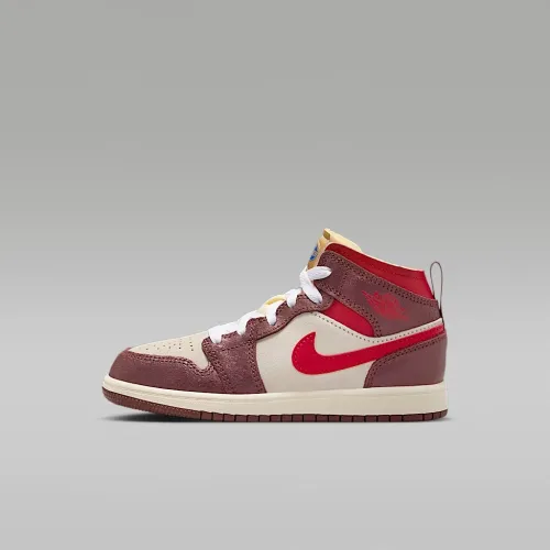 Nike Jordan 1 Mid SE Little дитячі Кросівки колір білий