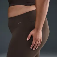 Nike Zenvy жіноча Gentle-Support З високою талією 7/8 лосіни (великі розміри) колір коричневий