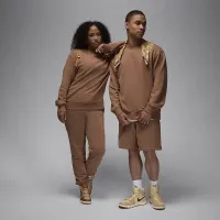 Nike Air Jordan Wordmark чоловічі Fleece Crew-Neck світшот колір коричневий