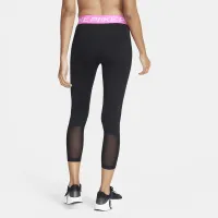Nike Pro женская Mid-Rise Crop Mesh Panel лосины цвет черный