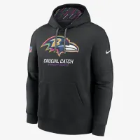 Baltimore Ravens Crucial Catch Club мужские Nike NFL Pullover Толстовка с капюшоном цвет черный
