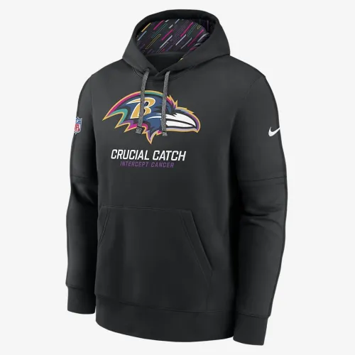 Baltimore Ravens Crucial Catch Club чоловічі Nike NFL Pullover Толстовка з капюшоном колір чорний