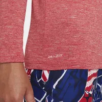 Nike Heather Big детские (для мальчиков) Long-Sleeve Hydroguard Swim Shirt цвет красный