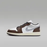 Nike Air Jordan 1 Low SE Big детские Кроссовки цвет белый