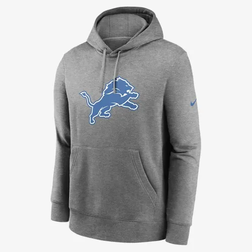Detroit Lions Club Logo чоловічі Nike NFL Pullover Толстовка з капюшоном колір сірий