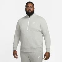 Nike Sportswear Club мужские Brushed-Back 1/2-Zip Pullover цвет серый