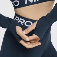 Nike Pro жіноча Dri-FIT Cropped Long-Sleeve Top блакитний