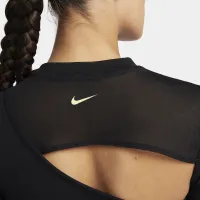 Nike Pro жіноча Long-Sleeve Cropped Top колір чорний