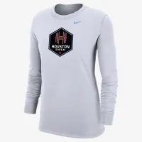 Houston Dash женская Nike Soccer Long-Sleeve футболка цвет белый