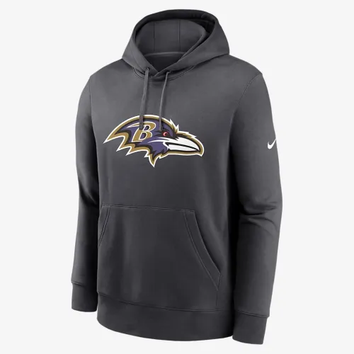 Baltimore Ravens Club Logo чоловічі Nike NFL Pullover Толстовка з капюшоном колір сірий
