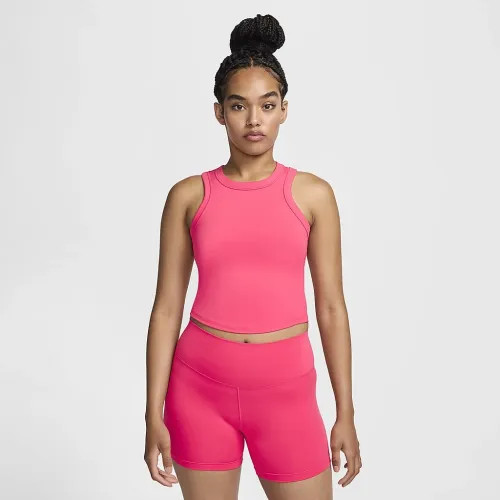 Nike One Fitted жіноча Dri-FIT Cropped Tank Top Pink