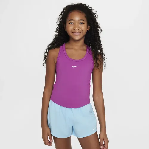 Nike One Fitted Big дитячі (Girls') Dri-FIT Tank колір фіолетовий