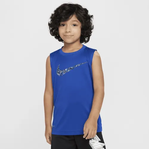 Nike Dri-FIT Little Kids' Swoosh Tank Blue