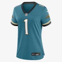 Travis Etienne Jr. Jacksonville Jaguars женская Nike NFL Game Football Jersey цвет зеленый