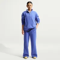 Nike Sportswear Phoenix Fleece женская С высокой Талией Wide-Leg Pants синий