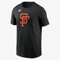 San Francisco Giants Cooperstown Team Logo мужские Nike MLB футболка цвет черный