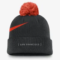 San Francisco Giants Peak чоловічі Nike MLB Cuffed Pom Beanie колір чорний
