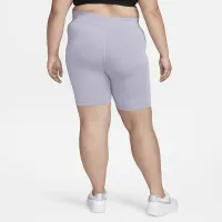 Nike Sportswear Essential женская Mid-Rise Bike шорты (большие размеры) цвет фиолетовый