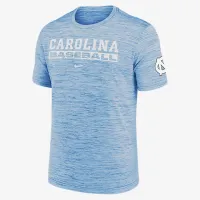 North Carolina Tar Heels Velocity Baseball Wordmark Stack мужские Nike Dri-FIT College футболка синий