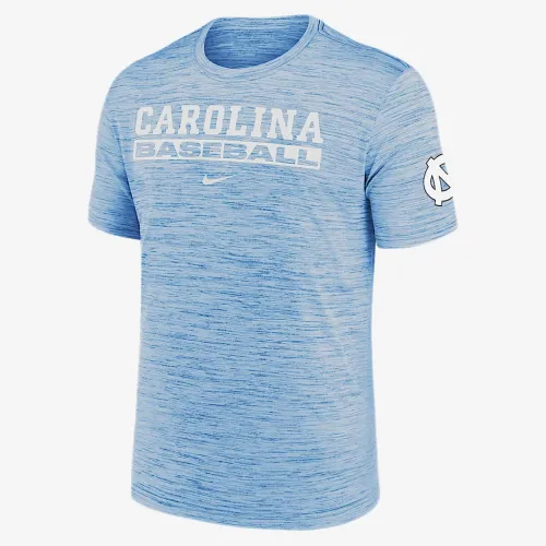 North Carolina Tar Heels Velocity Baseball Wordmark Stack чоловічі Nike Dri-FIT College футболка блакитний