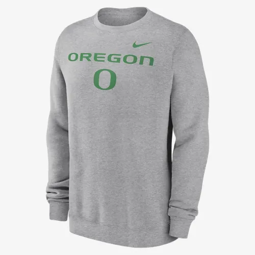Oregon Ducks Primetime Primary Stack чоловічі Nike College Pullover Crew колір сірий