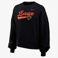 Oregon State Phoenix Fleece женская Nike College Crew-Neck свитшот цвет черный