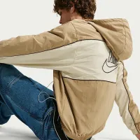 Nike Club чоловічі Hooded Куртка колір коричневий