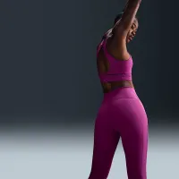 Nike One Wrap жіноча З високою талією 7/8 лосіни колір фіолетовий