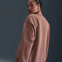 Nike Sportswear Phoenix Fleece женская оверсайз Crew-Neck свитшот цвет коричневый