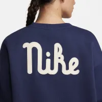 Nike Sportswear Phoenix Fleece женская оверсайз Crew-Neck свитшот синий