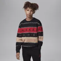 Nike Jordan MJ Holiday Fleece Crew Big Kids Top цвет черный
