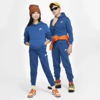 Nike Sportswear Club Fleece Big детские Pullover Толстовка с капюшоном синий