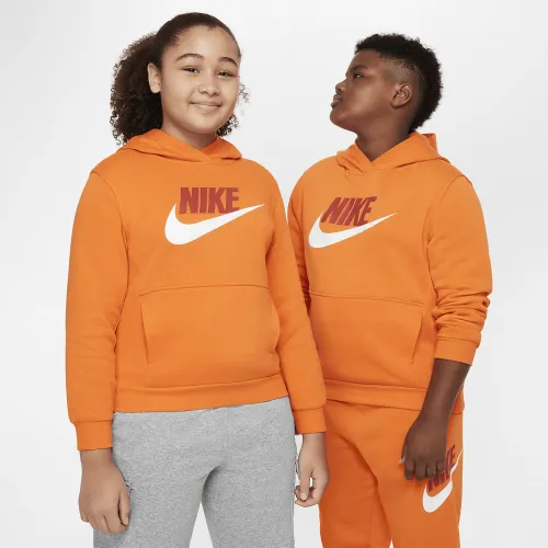 Nike Sportswear Club Fleece Big дитячі Толстовка з капюшоном (Extended Size) Orange