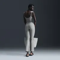 Nike Zenvy Rib женская Light-Support Padded Longline Sports Bra цвет зеленый
