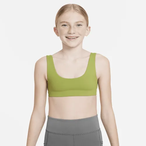 Nike Alate All U Big детские (Girls') Sports Bra цвет зеленый