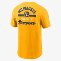 Milwaukee Brewers 2-Hit чоловічі Nike MLB футболка Yellow