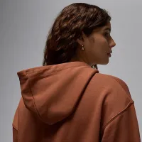 Nike Jordan Sport Crossover жіноча Dri-FIT Fleece Толстовка з капюшоном колір коричневий