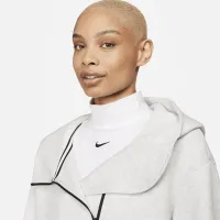 Nike Sportswear Tech Fleece женская оверсайз Full-Zip Толстовка с капюшоном Cape цвет серый