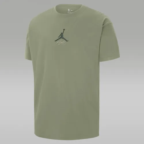Nike Milwaukee Bucks Courtside Statement Edition чоловічі Jordan NBA футболка колір зелений