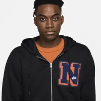 Nike Club Fleece мужские Full-Zip Толстовка с капюшоном цвет черный