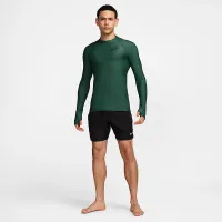 Nike Swim цвет белыйwater мужские Long-Sleeve Rashguard цвет зеленый