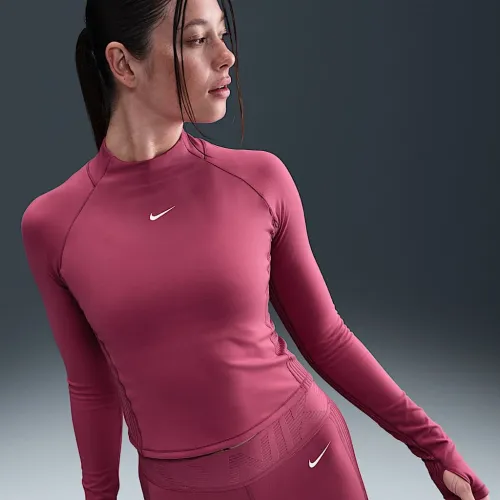 Nike Pro жіноча Dri-FIT Long-Sleeve Top колір фіолетовий