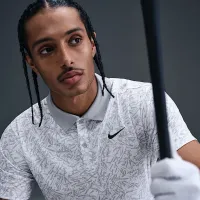 Nike Dri-FIT Victory+ чоловічі Allover Print для гольфу Polo колір білий