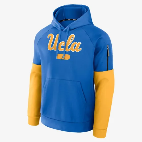 Nike UCLA Bruins Fitness Men’s Jordan Brand Therma College Pullover Толстовка з капюшоном блакитний