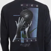 Nike чоловічі Max90 Long-Sleeve баскетбольні футболка колір чорний