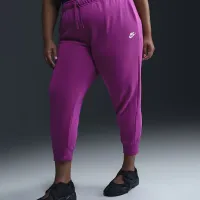 Nike Sportswear Club Fleece женская Mid-Rise Joggers (большие размеры) цвет фиолетовый